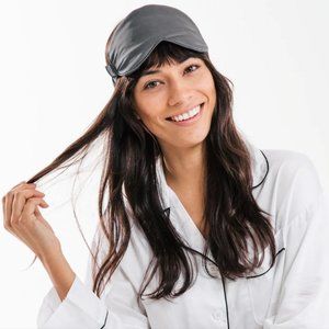 Ettitude Sateen Eye Mask Slate Gray Comes with Dust Bag